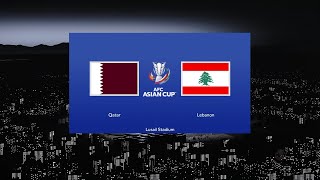 Qatar vs Lebanon  Lusail Stadium  2023 AFC Asian Cup  PES 2021 [upl. by Klehm824]