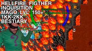 Tibia  Mago lvl 150 HELLFIRE FIGTHER INQUISITION  RUSHWASTEBESTIARY [upl. by Annoyt]