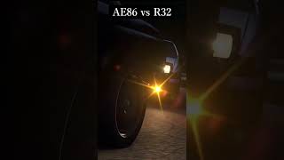 AE86 vs R32 続きは↑関連動画から initiald [upl. by Codding]