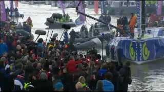 François Gabart entering the Sables dOlonne harbor  replay of the live  Vendée Globe [upl. by Seko]