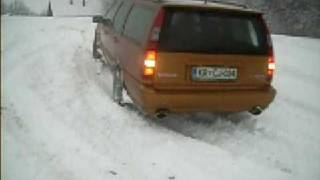 Volvo V70 R AWD testing snow and sound [upl. by Fransisco]