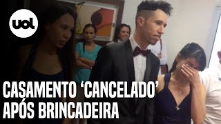 Noiva faz brincadeira e casamento é quase cancelado em SP [upl. by Sandberg]