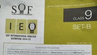 Class 9 English Olympiad Question Paper 202425  SOF IEO Exam for Class 9Olympiad Exam Class 9 [upl. by Maxantia]