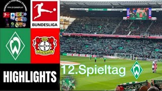 SV Werder Bremen vs Bayer Leverkusen 04 12Spieltag Bundesliga Highlights [upl. by Lirpa]