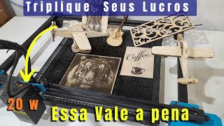 Nunca mais Quero Saber de Outra CNC laser depois de usar a CNC TTS 20 PRO Two Trees Grava e Corta [upl. by Maisie111]