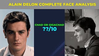 blackpill how attractive is alian delon   alian delon face analysis Chad or GIGA CHAD [upl. by Nohsyar509]