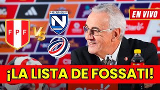 LOS CONVOCADOS POR JORGE FOSSATI A LA SELECCION PERUANA  CONFERENCIA DE PRENSA 🔴EN VIVO🔴 [upl. by Flowers]