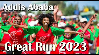 Great Ethiopian Run quotታላቁ ሩጫquot Sport event  Running amp walking Tour 37 Addis Ababa Ethiopia 2022 [upl. by Odnumyar]