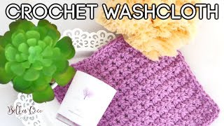 CROCHET EASY CROCHET WASHCLOTH  Bella Coco Crochet [upl. by Ahtibat]