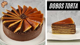 Dobos Torte  the original Hungarian recipe Beas Bites [upl. by Yeknarf]