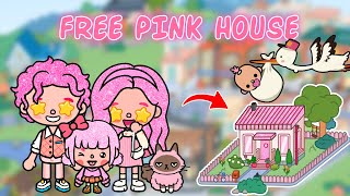 Updated Free Pink House 💖 How To Decorate Aesthetic Toca Boca House Ideas 😍 Toca Life World [upl. by Xela321]