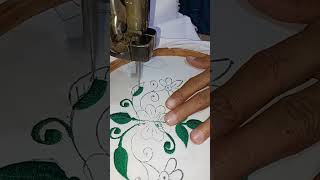 embroidery machine leaf 🍃 💪 design shortvideo zigzagmachine embroidery shorts rizwanalitv [upl. by Bear598]