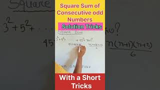 square sum tricks।। addition tricks।।ytshorts [upl. by Yerga785]