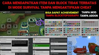 Cara Mendapatkan Block Tidak Terbatas Di Minecraft Survival [upl. by Jania]