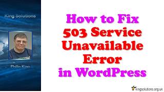 How to Fix 503 Service Unavailable Error in WordPress [upl. by Ellenyl]