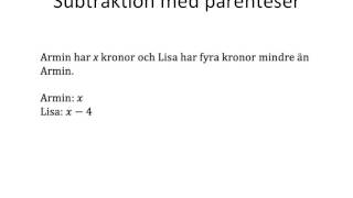 Addition och subtraktion med parenteser [upl. by Yttisahc]