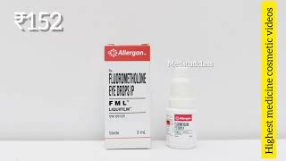 FML liquifilm eye drops fluorometholone eye drops allergic eye diseases [upl. by Adle282]