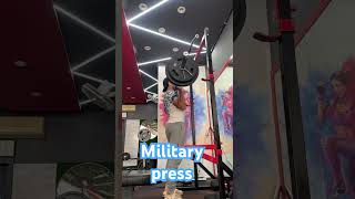 Military press shoulder overhead press barbell shoulder press shoulder press shorts gym short [upl. by Dun]