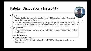 23Ortho x 5 Patellar Dislocation  Instability [upl. by Amend357]