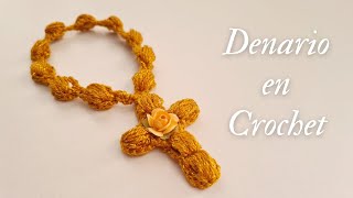 Denario o Decenario tejido en CROCHET  Modelo 2  Recuerdos para ceremonias [upl. by Rafaj]