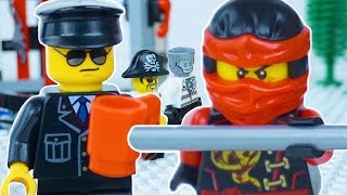 LEGO Ninjago Prison Break STOP MOTION w Kai Zane And Captain Soto  Lego Ninjago  By Lego Worlds [upl. by Nylear986]