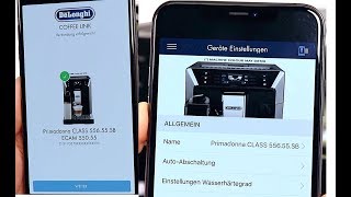 DeLonghi PrimaDonna Class  DeLonghi Coffee Link App  Werkseinstellungen  Bezüge auslesen [upl. by Cassy]