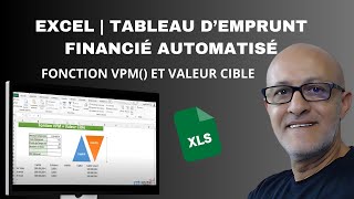 Excel Tableau dEmprunt Automatisé Fonction VPM Et Valeur Cible [upl. by Acissj649]