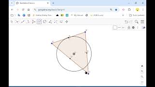 GeoGebratriangolo inscritto e circoscritto a una circonferenza [upl. by Ivett880]