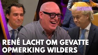 René lacht om gevatte opmerking Wilders tegen Baudet ‘Die is leuk’  VANDAAG INSIDE [upl. by Nayve485]