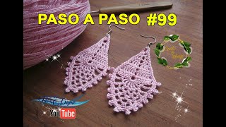 Como hacer Aretes en crochet 99 geniales [upl. by Rhynd971]