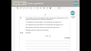 ALevel maths November 2021 Question 18 Paper 2 AQA [upl. by Nnaeitak661]