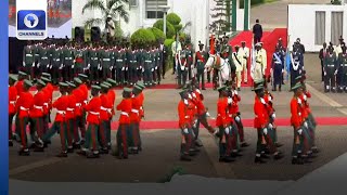 NigeriaAT64 Independence Day Anniversary Parade At Presidential Villa [upl. by Sabra]