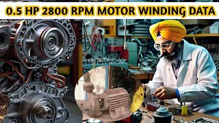 05 Hp Motor winding data How to winding 05 hp motor [upl. by Aiuoqes]