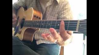 How to play Lay Down Sally by Eric Clapton on 1 guitar [upl. by Odrick923]