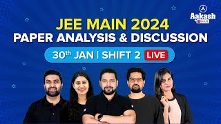 JEE Main 2024 Paper Analysis and Discussion  30th Jan Shift 2 [upl. by Suiddaht]