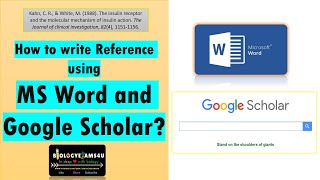 How to write Reference in Research Paper or Assignment using Word and Google scholar as a beginner [upl. by Cohla]