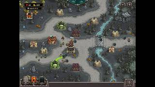 Kingdom Rush Frontiers 21 Desecrated Grove Veteran 3 Stars Gameplay 킹덤러쉬 프론티어 황폐한 숲 3별 공략 베테랑 [upl. by Tasia]