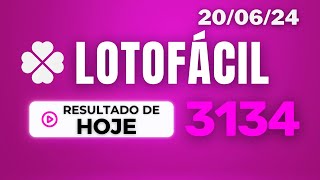 🍀Lotofácil 3134  Resultado da lotofacil de hoje 3134 200624 [upl. by Lonnard626]