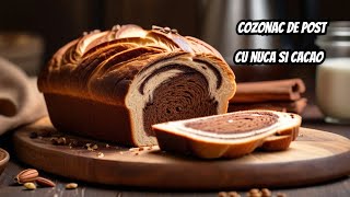 Cozonac de post cu cacao si nuca va sta pufos pana la 3 zile chiar si fara oua sau lapte [upl. by Eelydnarb706]