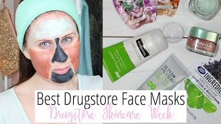 Best Drugstore Face Masks  DRUGSTORE SKINCARE WEEK [upl. by Fabio]