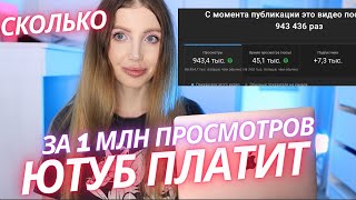 Сколько YouTube ЗАПЛАТИЛ за 1 МИЛЛИОН просмотров В БЬЮТИ БЛОГЕ [upl. by Ellinet]