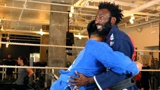 How to Get Out of a Front Bear Hug  Jiu Jitsu [upl. by Bisset425]