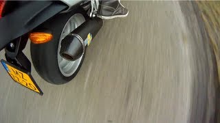 BMW K1200S Sport exhaust GOPRO [upl. by Abijah]