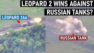 Leopard 2 Wins against Two Russian Tanks [upl. by Euqina]