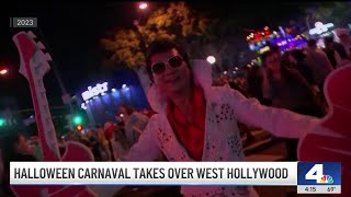 Mega Halloween party kicks off in West Hollywood [upl. by Htederem]