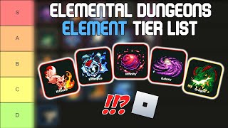 Elemental Dungeons Tier List  Roblox Tier Lists [upl. by Kylah]