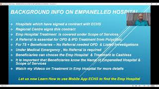 V 81  MOBILE APP ECHS  HOW TO FIND EMPANELLED HOSPITAL [upl. by Suoirtemed810]