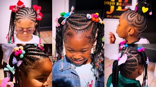 Beautiful Cornrow Braids Hairstyles For Little Girls  Toddlers Braids Ideas  Back to School Braids [upl. by Rehpotsrihc28]