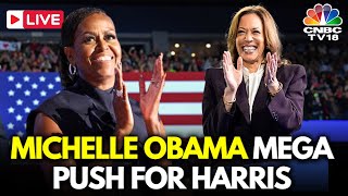 LIVE Michelle Obama Joins Kamala Harris Campaign Event in Michigan  Trump Vs Harris  USA  N18G [upl. by Apple]