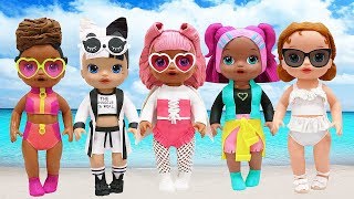 Play Doh Outfits LOL Surprise Doll Series 3 Inspired Costumes [upl. by Amiel]